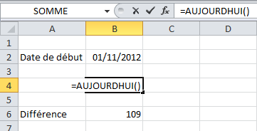 Comment calculer la différence entre deux dates dans Excel?